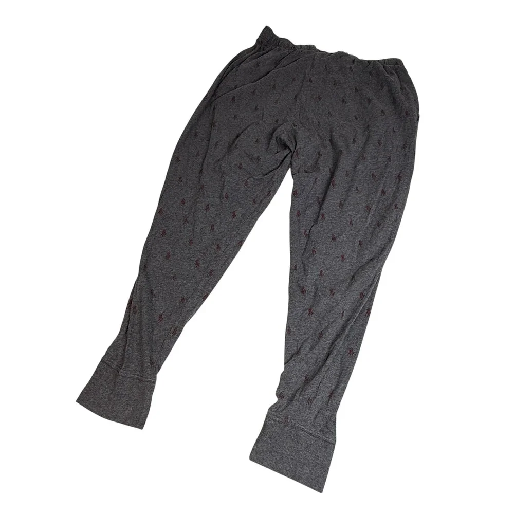 Polo Ralph Lauren Mens Gray Cotton Pony Logo Jogger Pajama Pants Large 2869